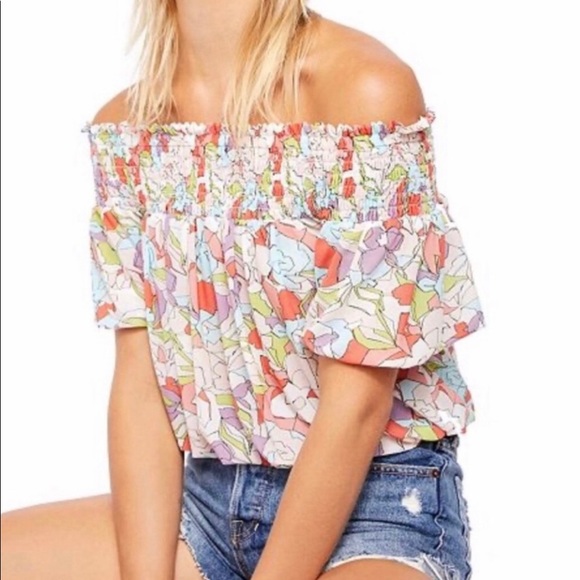 free people - boho floral off shoulder crop top!💕✨💕 - Picture 2 of 5